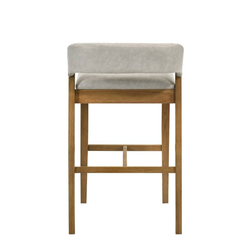 Landyn Modern Bar Stool, Upholstered Counter Height Chair with Wood Frame