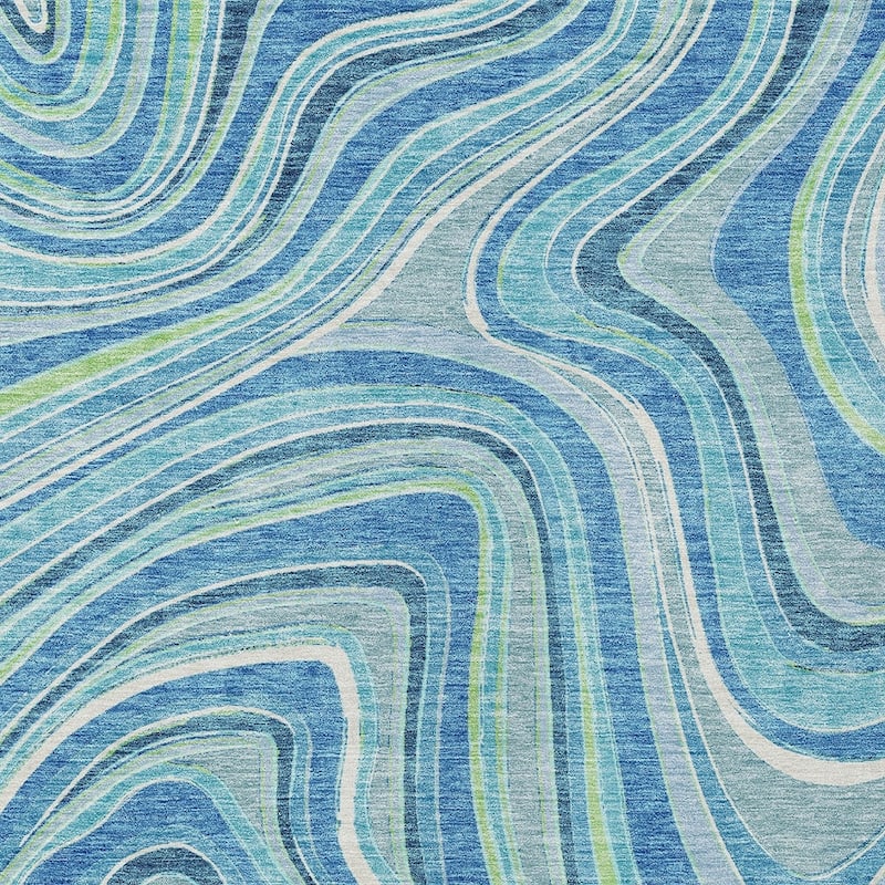 HomeRoots Abstract Transitional Rectangle Outdoor Rug