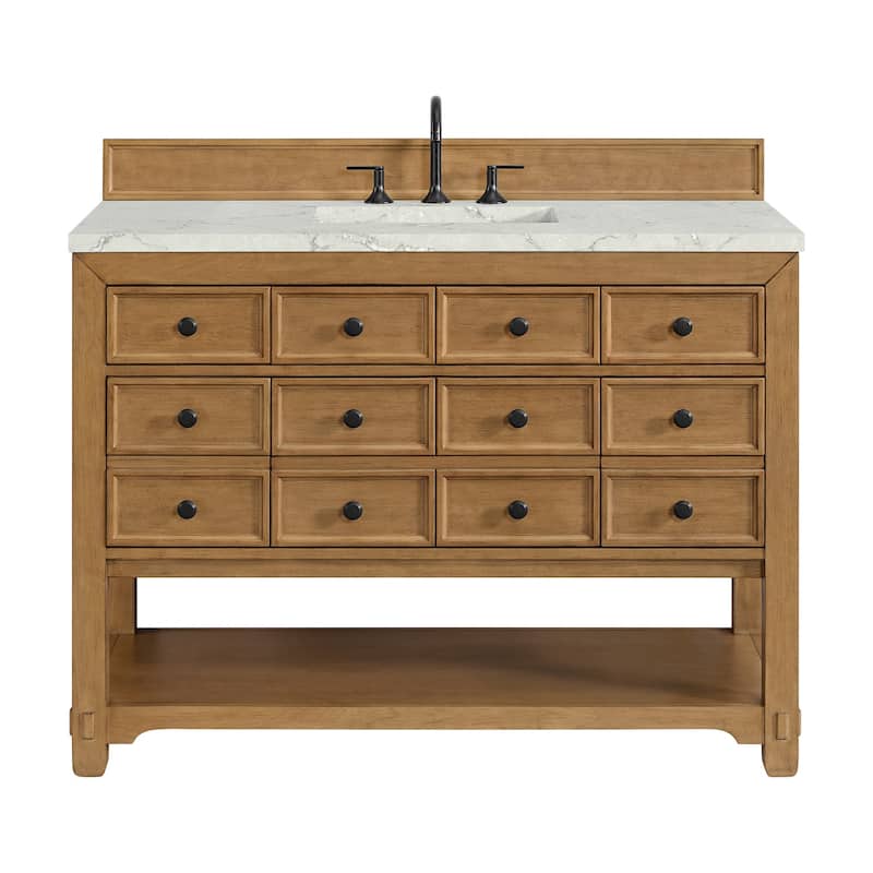 James Martin Vanities 505-V48-3VSL Malibu 48" Free Standing Single - Amber Birch - Wood Finish