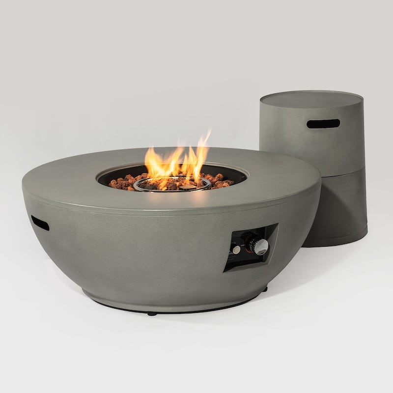 GDFStudio - Summit Steel Propane Fire Bowl with Tank Holder