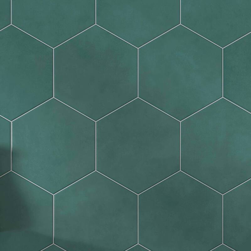 Cruz Bay Studio MKT61129 Honeycomb - 9" x 10" Geometric Floor and Wall - Green Matte