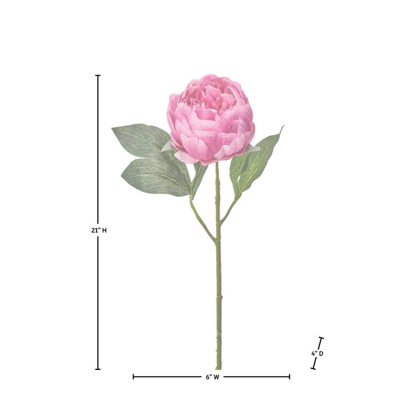 21" Lovely Peony Stem Set of 3