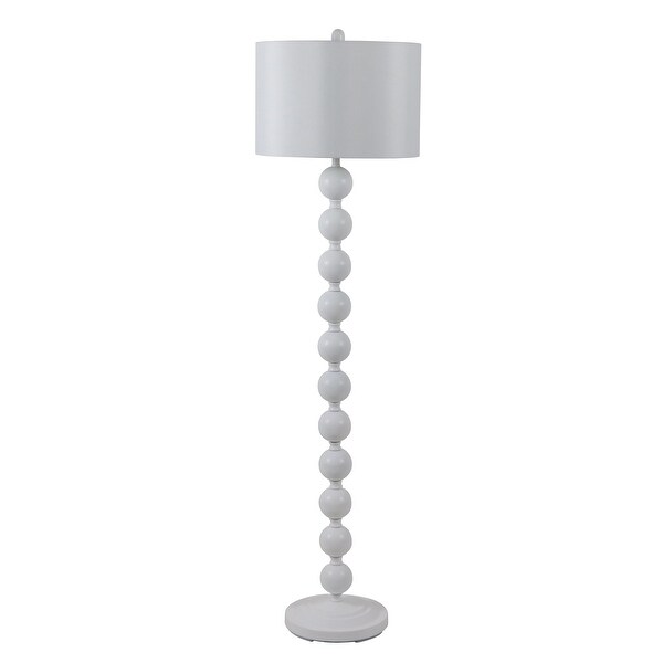 white ball floor lamp