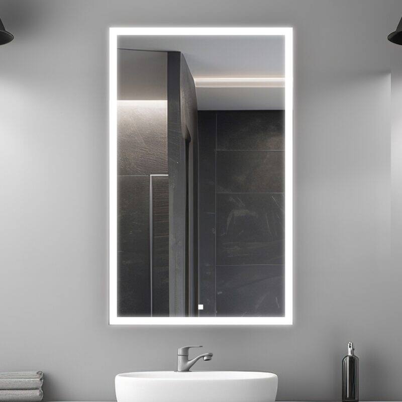 AQUADOM Edge Royale Bathroom Led Lighted Medicine Cabinet Defogger, 3X LED Adjustable Magnifying Mirror, Electrical Outlets.