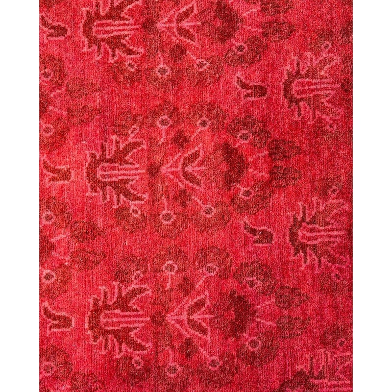 Fine Vibrance One-of-a-Kind Hand-Knotted Area Rug - Pink, 6' 2" x 8' 9" - 6' 2" x 8' 9"