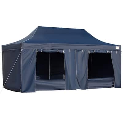 Pop Up Outdoor Tent 19.7 ft x 9.8 ft Waterproof Oxford Fabric with Roller Bag