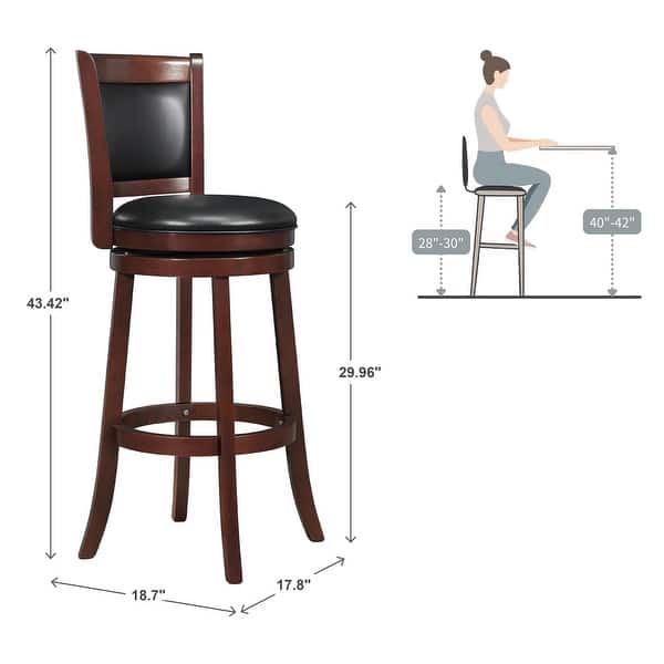 Verona Swivel 29-inch High Back Barstool by iNSPIRE Q Classic