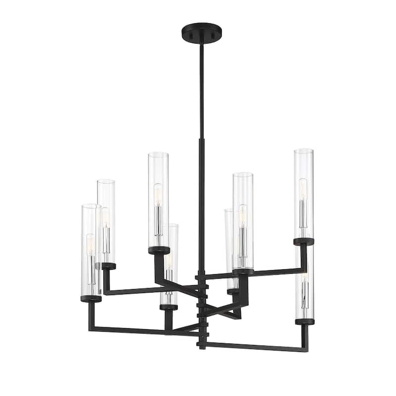 Savoy House Folsom 8 Light 28" Wide Chandelier with Glass Shades