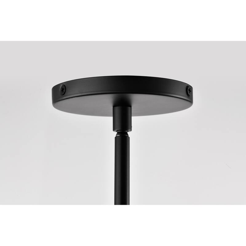 Collins 14 Inch Pendant with White Ceramic - Matte Black