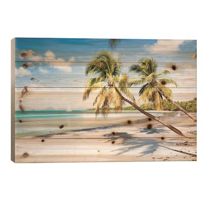 Famous Les Salines Beach In Martinique, Caribbean Print On Wood by Matteo Colombo - Multi-Color