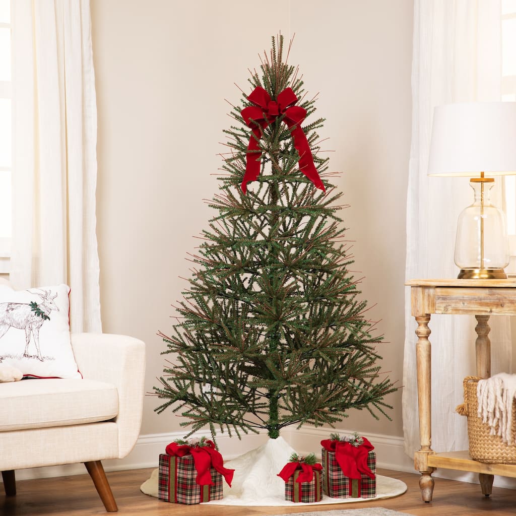 Medium Two-Tone Warsaw Twig Artificial Christmas Tree - 6' - Unlit - 6 Foot