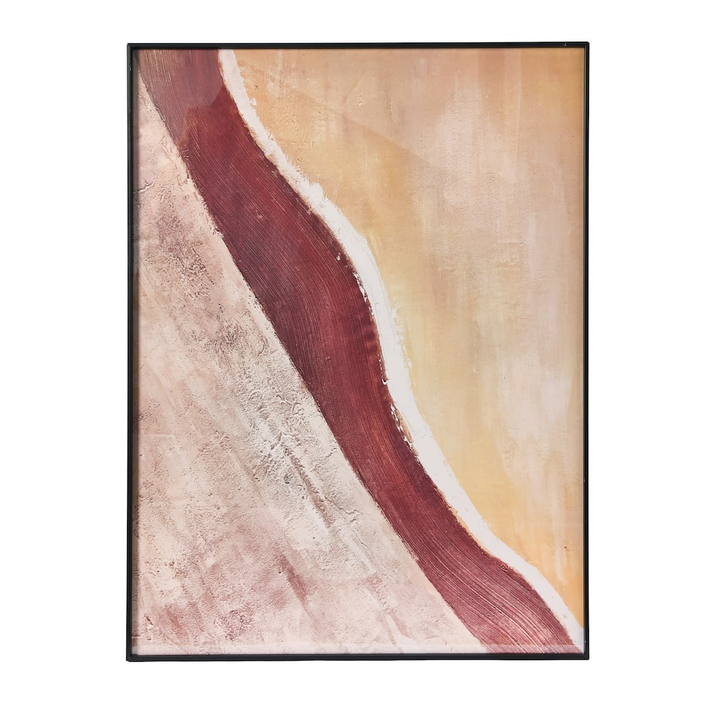 Abstract Print with Black Metal Frame