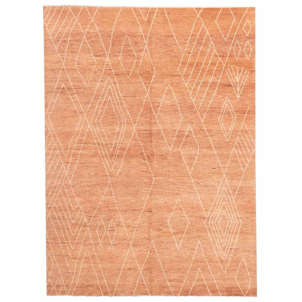 ECARPETGALLERY Hand-knotted Tangier Copper Wool Rug - 9'0 x 12'0