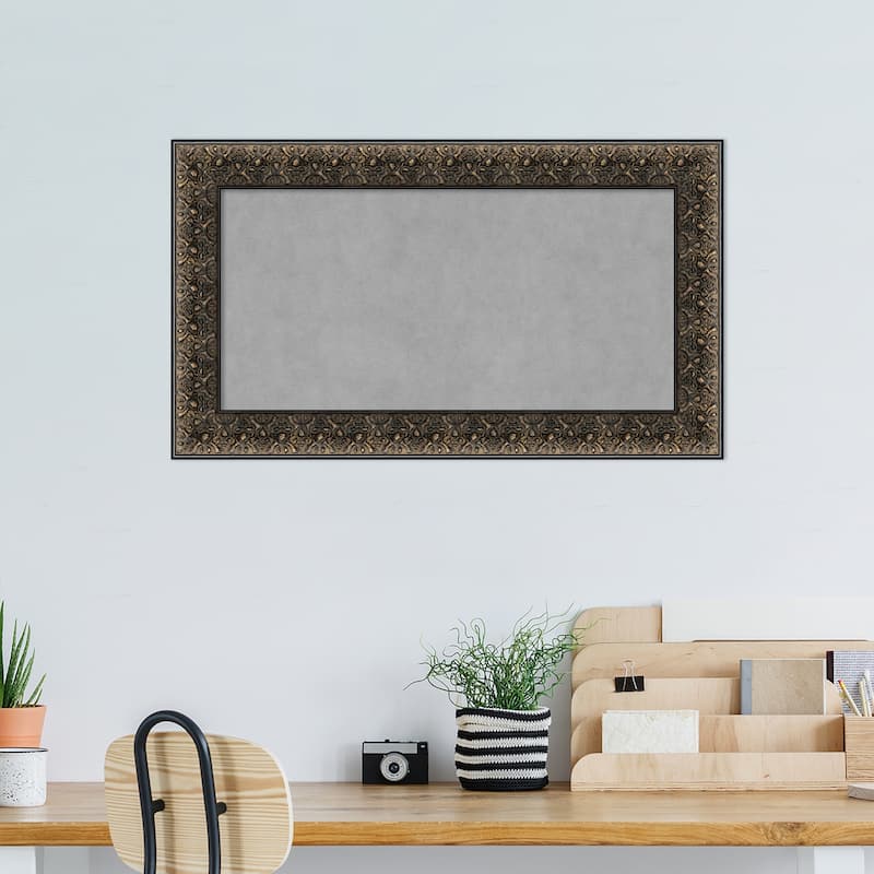 Amanti Art Intaglio Embossed Black Framed Magnetic Board