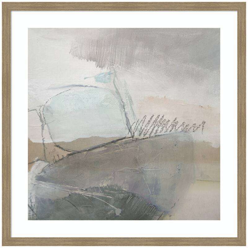 Kate and Laurel NC Wild Abstract by Nikki Chu Framed Wall Art Print - 34 x 34 - Brown