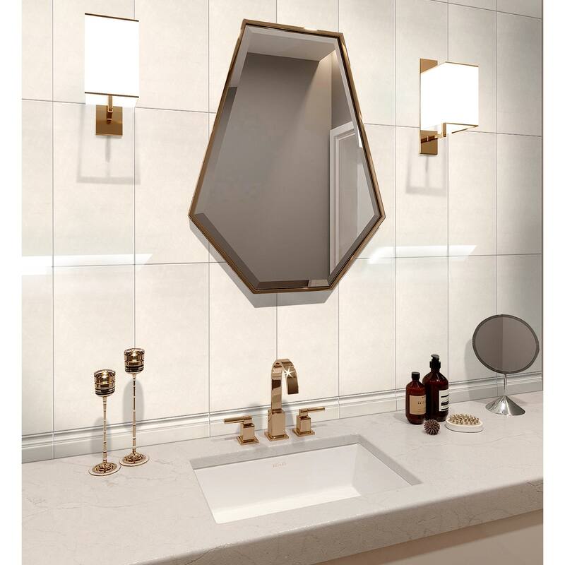 Apollo tile 4 x 12 Grandis Polished White Thassos Marble Tile (3.33 sq ft/case) - 10 Pack