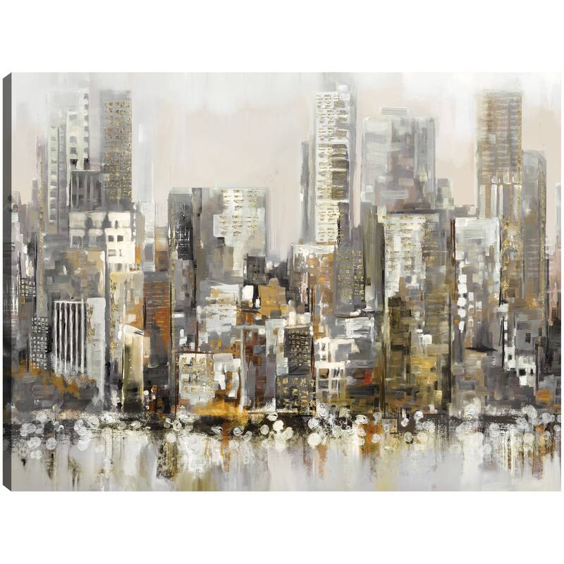 Urban Focus Gold By Studio Arts Canvas Art Print