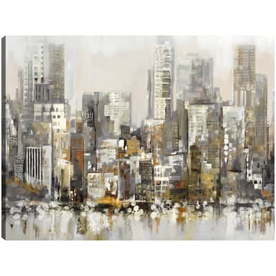 Urban Focus Gold By Studio Arts Canvas Art Print