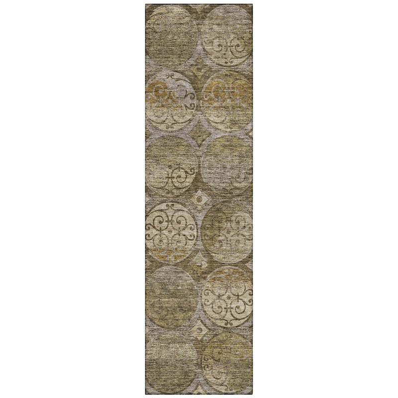 Machine Washable Indoor/ Outdoor Chantille Vintage Medallions Rug