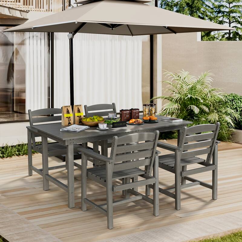 5 Piece HDPE Outdoor Dining Table Sets