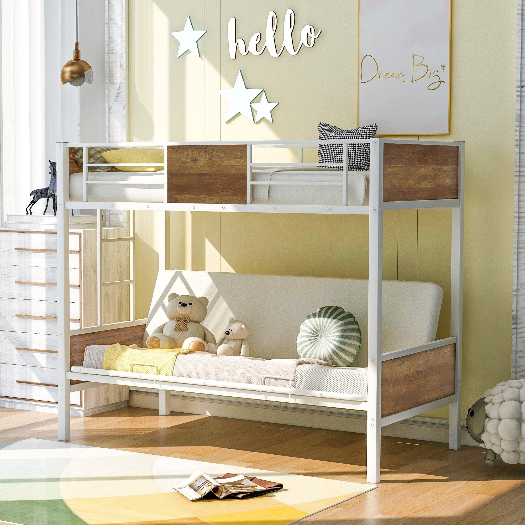 Convertible futon bunk bed sales