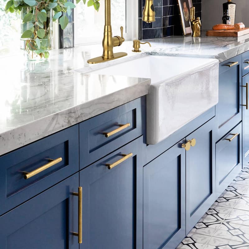 5 Inch Hole Center Copper Kitchen Handles 100 Solid Brass