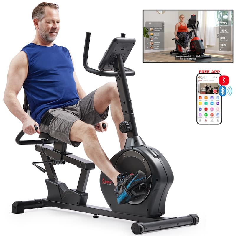 Magnetic Recumbent Bike, 350LB Capacity RB424002 - Dark Gray - 53.7 x 24.8 x 47.8 inches