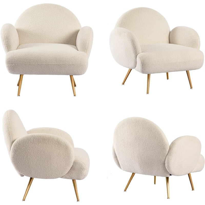 XINMICS Modern Accent Chair Upholstered Armchair for Living Room, Bedroom