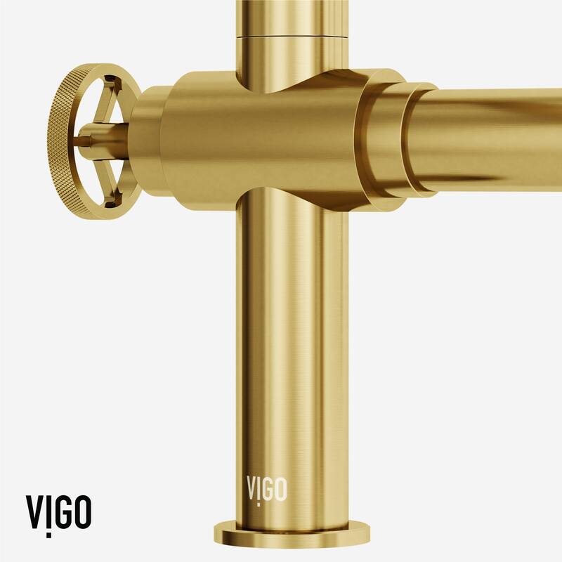VIGO Cass 13" H Widespread Pull-Out Sprayer Kitchen Faucet