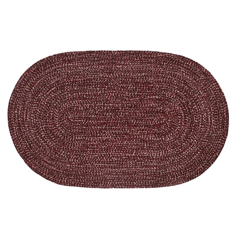Better Trends Chenille Tweed & Solid Braid 100% Polyester Stain Resistant, Double Sided Reversible Indoor Area Rug