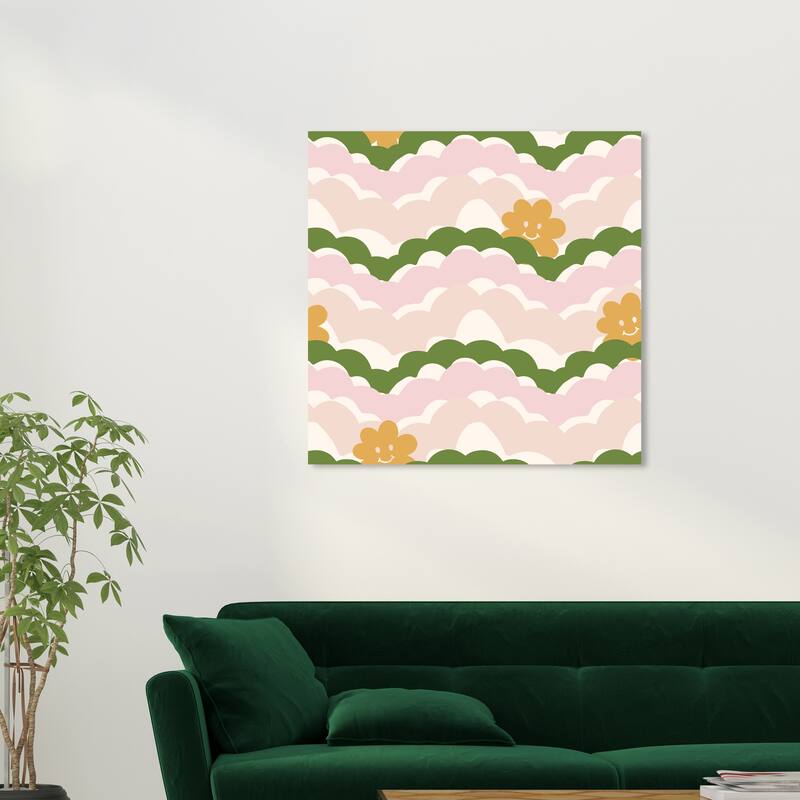 Wynwood Studio Canvas Floral and Botanical Fertile Garden Smiling Pink Modern & Contemporary Wall Art Canvas Print