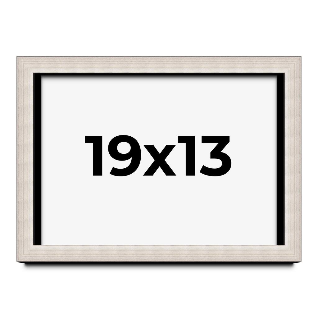 19x13 Shadow Box Frame Silver Real Wood Contemporary Shadowbox Display Frame UV Acrylic Front Acid Free Backing and Hardware