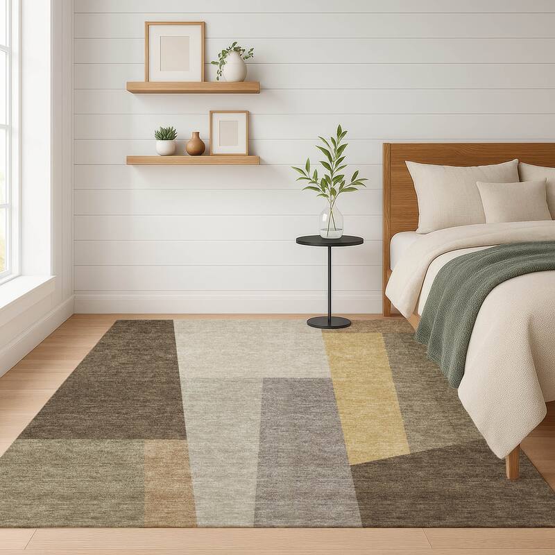 Machine Washable Indoor/ Outdoor Contemporary Jolie Chantille Rug