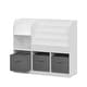 preview thumbnail 8 of 7, Multifunctional Kids Bookcase with 3 Collapsible Fabric Drawers