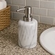 preview thumbnail 4 of 8, Creative Home Spa Collection Natural White Marble Liquid Soap Dispenser, Lotion Dispenser