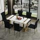Option White Table Gold Chairs