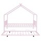preview thumbnail 40 of 81, Metal house bed with trundle