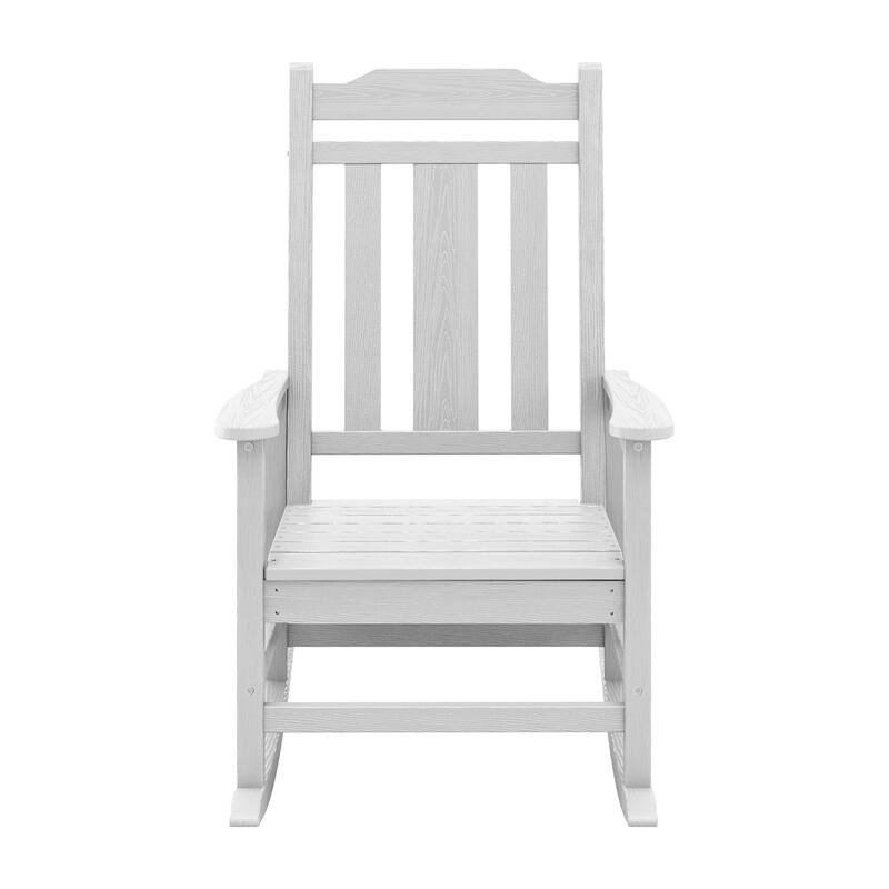 Outdoor Patio HDPE Rocking Chiar, Extra Wide Seat & Backrest