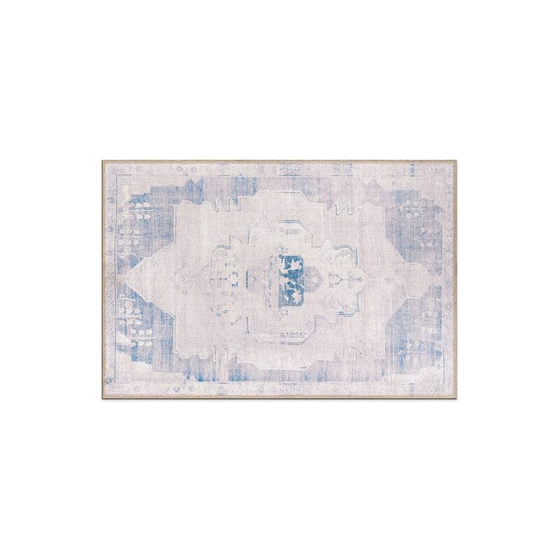 World Rug Gallery Vintage Medallion Machine Washable Non Slip Area Rug