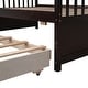 preview thumbnail 9 of 7, Wooden Twin-Over-Full Bunk Bed with Twin Size Trundle and 3 Drawers, Solid Wood Detachable Bunkbeds Frame, Space-Saving Design