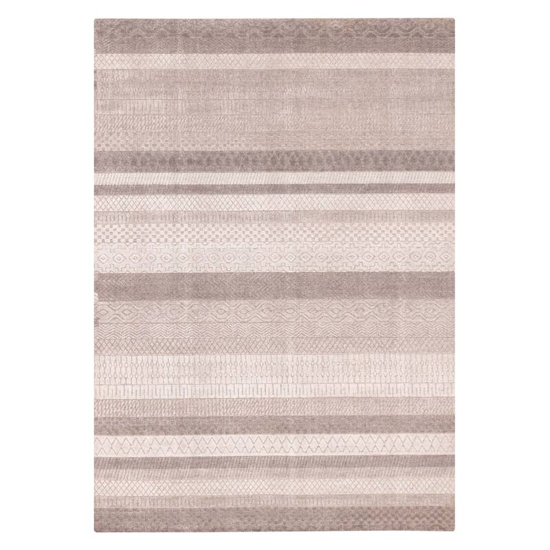 ECARPETGALLERY Hand Loomed Elysian Grey Rug - 5'7 x 7'10