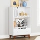 preview thumbnail 1 of 5, COSTARS Kids Bookshelf, Kids Toy Storage Organizer with Drawer and Legs White