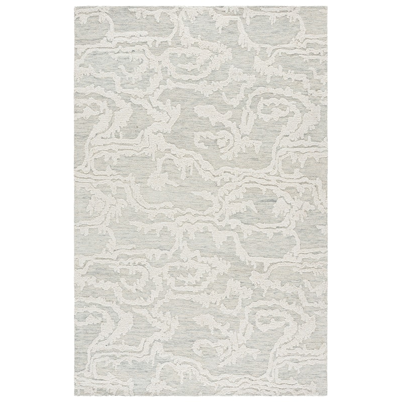 SAFAVIEH Handmade Harvest Insken Wool Rug - 5' x 8' - Grey/Ivory