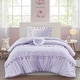 preview thumbnail 26 of 34, Intelligent Design Kids Tanya Tassel Comforter Set with Heart Shaped Throw Pillow Lavender - Full - Queen