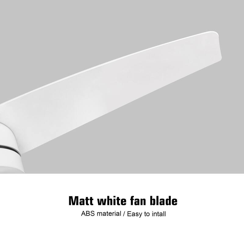 42 inch Indoor White Ceiling Fan with LED Light