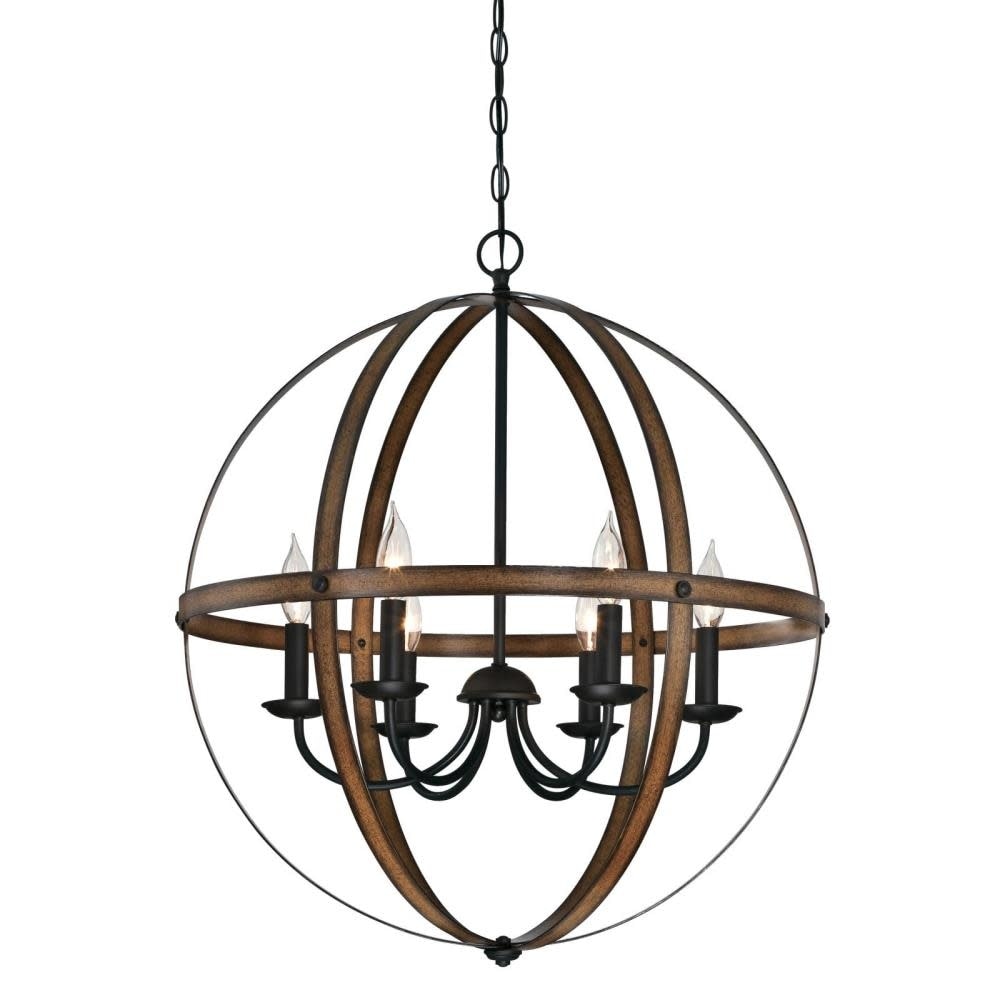 Westinghouse 6333600  Stella Mira 6 Light 24" Wide Wrought Iron Chandelier - Chandeliers For Bedrooms by Overstock.com