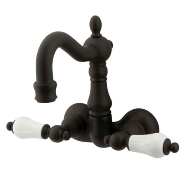 Kingston Brass Vintage Wall Mounted Clawfoot Tub Filler with Porcelain
