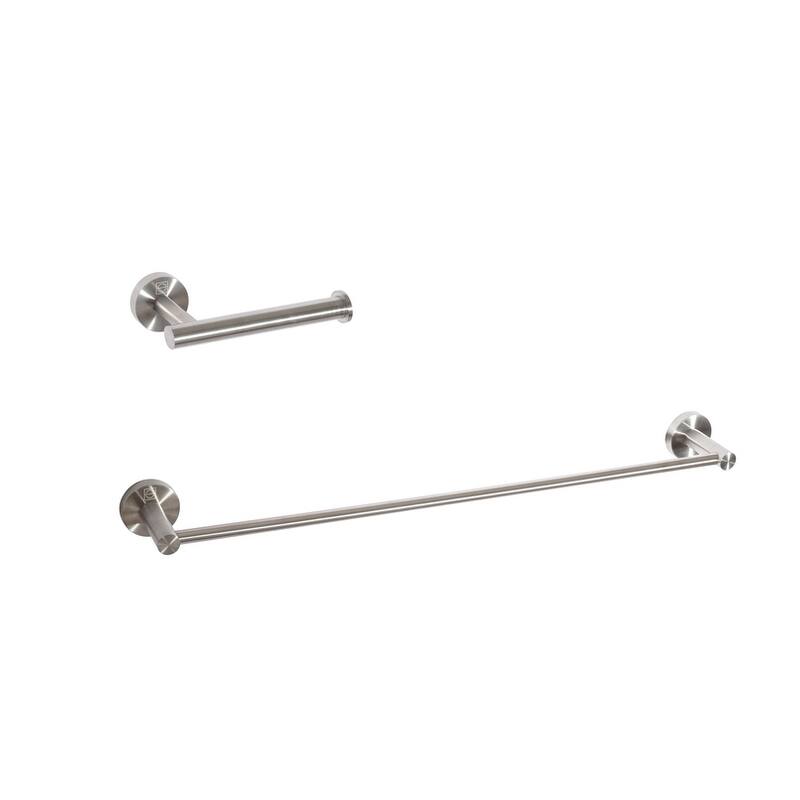 Indigo Home 2-Piece Bathroom Hardware Set - Brushed Nickel