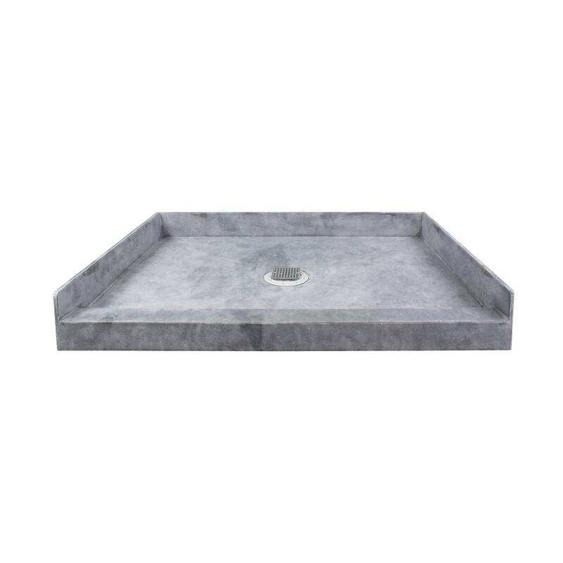 Transolid FTT4940C Ready to Tile 49 L x 40.5 W Shower Base in Dark Grey - Center