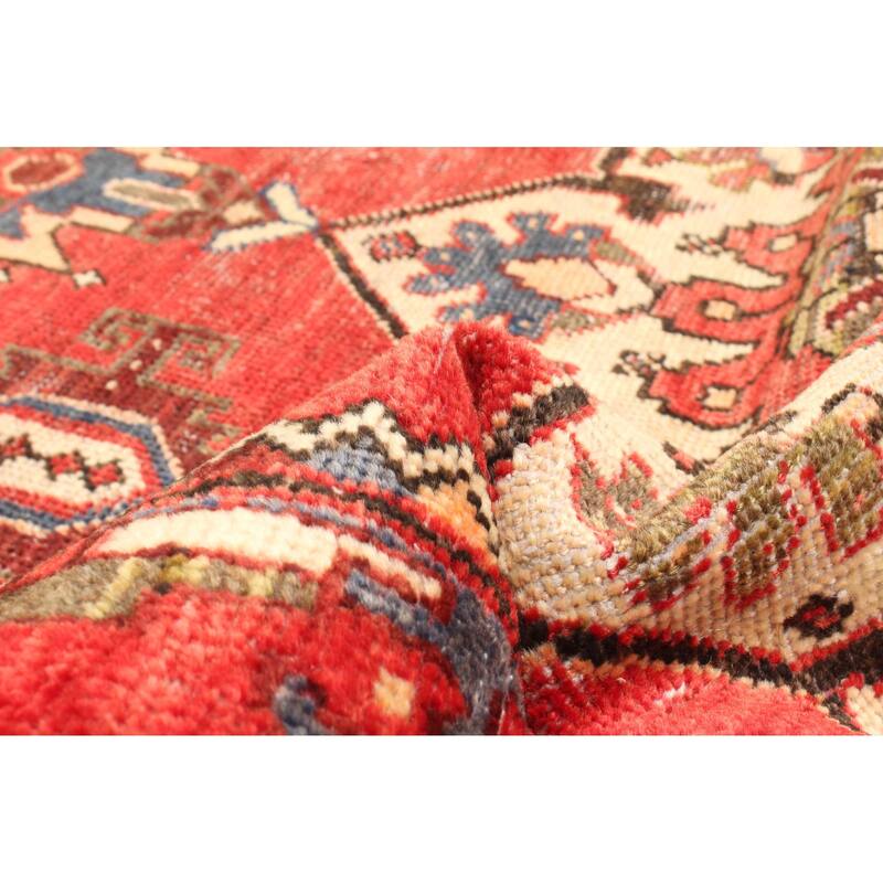ECARPETGALLERY Hand-knotted Antalya Vintage Red Wool Rug - 4'2 x 6'7